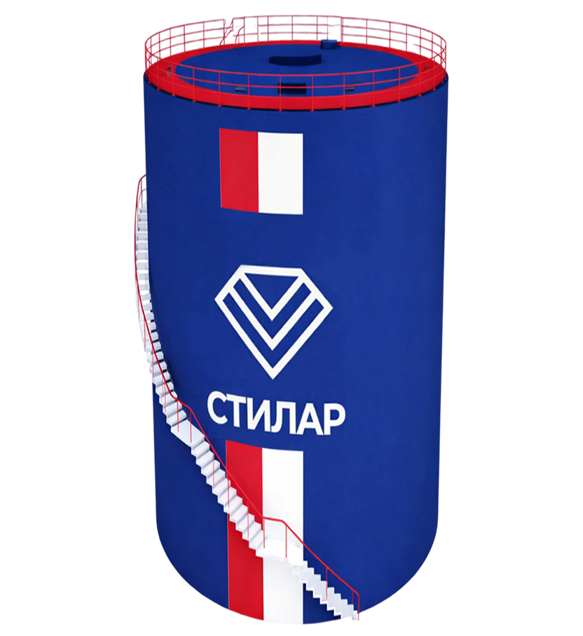 Цельносварной резервуар РВС для химических веществ 3 м³ от завода-производителя